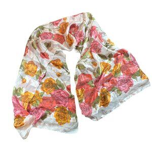 Vintage Italian Rose Print Scarf
